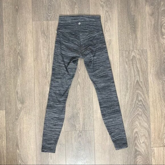Lululemon Align Pant II *25" Leggings Twillines Ice Grey Black High Rise Waist - Picture 15 of 16